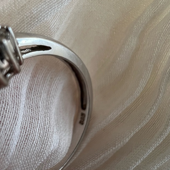 Gorgeous 14k white gold Pink sapphire & diamonds ring - Picture 4 of 5